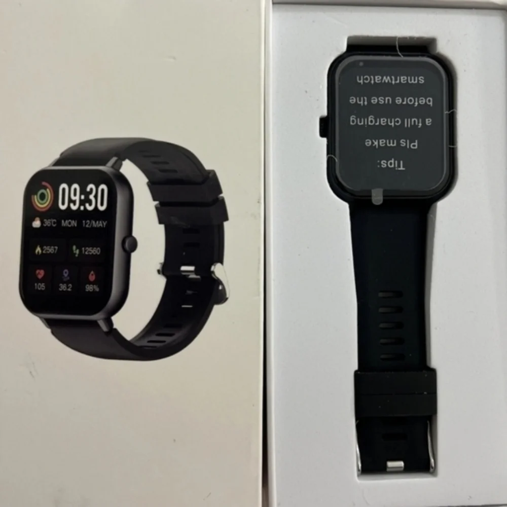 NIB ZL54C Smartwatch Bluetooth Call Fitness Tracker Waterproof Black